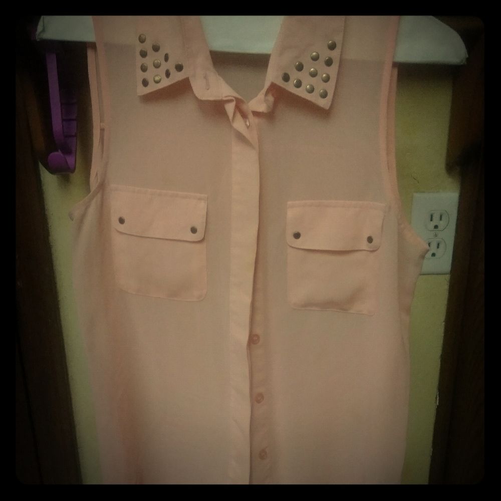 Light peach blouse